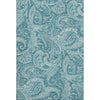Piper Looms Mayfield Paisley AMF654 Turquoise Machine Washable Area Rug main image