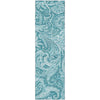 Piper Looms Mayfield Paisley AMF654 Turquoise Machine Washable Area Rug Runner Main Image
