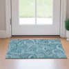 Piper Looms Mayfield Paisley AMF654 Turquoise Machine Washable Area Rug Scatter Lifestyle Image Feature