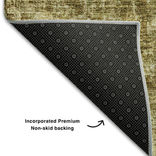 Piper Looms Mayfield Abstract AMF655 Brown Machine Washable Area Rug Backing Image