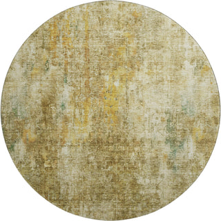 Piper Looms Mayfield Abstract AMF655 Brown Machine Washable Area Rug Round Main Image
