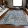 Piper Looms Mayfield Abstract AMF655 Gray Machine Washable Area Rug Lifestyle Image Feature