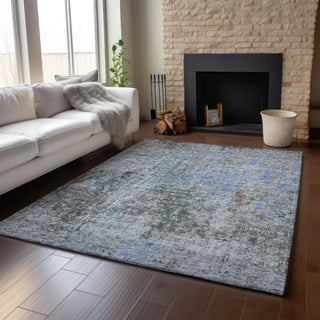 Piper Looms Mayfield Abstract AMF655 Gray Machine Washable Area Rug Lifestyle Image Feature