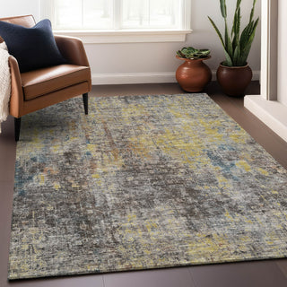 Piper Looms Mayfield Abstract AMF655 Mocha Machine Washable Area Rug Lifestyle Image Feature