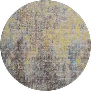 Piper Looms Mayfield Abstract AMF655 Mocha Machine Washable Area Rug Round Main Image