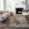 Piper Looms Mayfield Abstract AMF655 Taupe Machine Washable Area Rug Lifestyle Image Feature