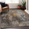 Piper Looms Mayfield Abstract AMF655 Taupe Machine Washable Area Rug Lifestyle Image Feature
