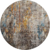Piper Looms Mayfield Abstract AMF655 Taupe Machine Washable Area Rug Round Main Image