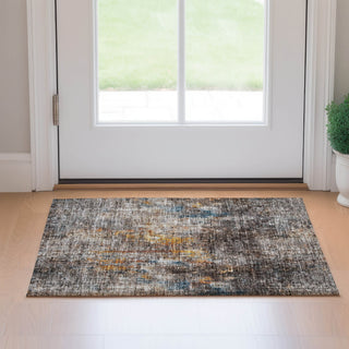 Piper Looms Mayfield Abstract AMF655 Taupe Machine Washable Area Rug Scatter Lifestyle Image Feature