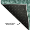 Piper Looms Mayfield Abstract AMF655 Teal Machine Washable Area Rug Backing Image