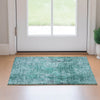 Piper Looms Mayfield Abstract AMF655 Teal Machine Washable Area Rug Scatter Lifestyle Image Feature