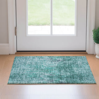 Piper Looms Mayfield Abstract AMF655 Teal Machine Washable Area Rug Scatter Lifestyle Image Feature