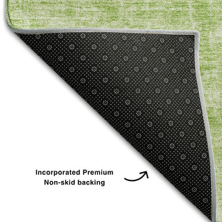 Piper Looms Mayfield Abstract AMF656 Aloe Machine Washable Area Rug Backing Image