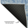 Piper Looms Mayfield Abstract AMF656 Blue Machine Washable Area Rug Backing Image