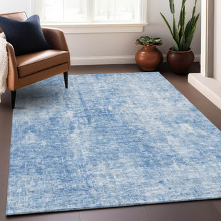 Piper Looms Mayfield Abstract AMF656 Blue Machine Washable Area Rug Lifestyle Image Feature