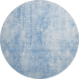 Piper Looms Mayfield Abstract AMF656 Blue Machine Washable Area Rug Round Main Image