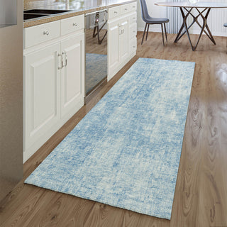 Piper Looms Mayfield Abstract AMF656 Blue Machine Washable Area Rug Runner Lifestyle Image Feature