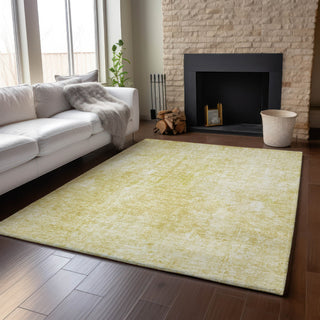 Piper Looms Mayfield Abstract AMF656 Gold Machine Washable Area Rug Lifestyle Image Feature