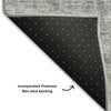 Piper Looms Mayfield Abstract AMF656 Gray Machine Washable Area Rug Backing Image