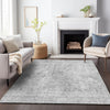 Piper Looms Mayfield Abstract AMF656 Gray Machine Washable Area Rug Lifestyle Image Feature