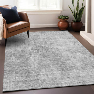 Piper Looms Mayfield Abstract AMF656 Gray Machine Washable Area Rug Lifestyle Image Feature