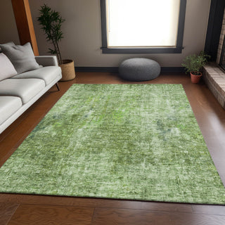 Piper Looms Mayfield Abstract AMF656 Olive Machine Washable Area Rug Lifestyle Image Feature