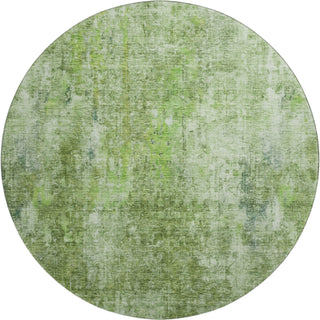 Piper Looms Mayfield Abstract AMF656 Olive Machine Washable Area Rug Round Main Image