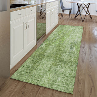 Piper Looms Mayfield Abstract AMF656 Olive Machine Washable Area Rug Runner Lifestyle Image Feature