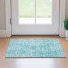 Piper Looms Mayfield Abstract AMF656 Teal Machine Washable Area Rug Scatter Lifestyle Image Feature