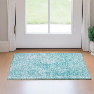 Piper Looms Mayfield Abstract AMF656 Teal Machine Washable Area Rug Scatter Lifestyle Image Feature