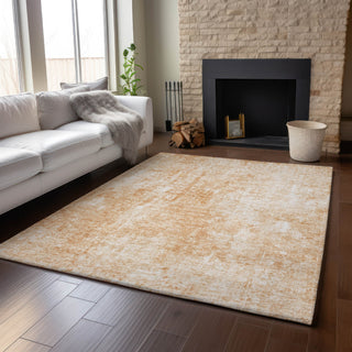 Piper Looms Mayfield Abstract AMF656 Terracotta Machine Washable Area Rug Lifestyle Image Feature