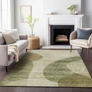 Piper Looms Mayfield Art Deco AMF657 Beige Machine Washable Area Rug Lifestyle Image Feature