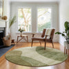 Piper Looms Mayfield Art Deco AMF657 Beige Machine Washable Area Rug Round Lifestyle Image Feature