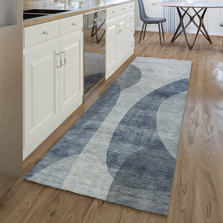 Piper Looms Mayfield Art Deco AMF657 Blue Machine Washable Area Rug Runner Lifestyle Image Feature