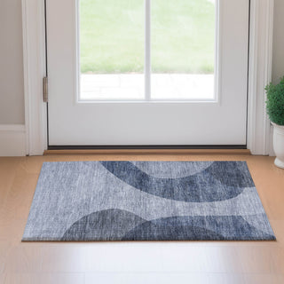 Piper Looms Mayfield Art Deco AMF657 Blue Machine Washable Area Rug Scatter Lifestyle Image Feature