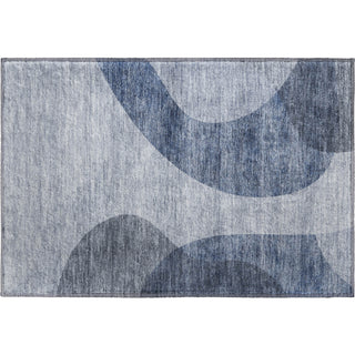 Piper Looms Mayfield Art Deco AMF657 Blue Machine Washable Area Rug Scatter Main Image
