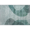 Piper Looms Mayfield Art Deco AMF657 Green Machine Washable Area Rug Scatter Main Image
