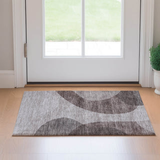 Piper Looms Mayfield Art Deco AMF657 Mocha Machine Washable Area Rug Scatter Lifestyle Image Feature