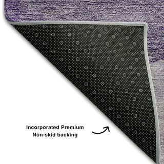 Piper Looms Mayfield Art Deco AMF657 Purple Machine Washable Area Rug Backing Image