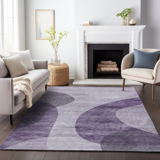 Piper Looms Mayfield Art Deco AMF657 Purple Machine Washable Area Rug Lifestyle Image Feature