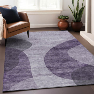 Piper Looms Mayfield Art Deco AMF657 Purple Machine Washable Area Rug Lifestyle Image Feature