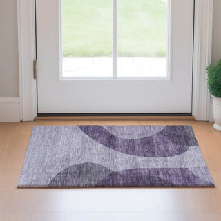 Piper Looms Mayfield Art Deco AMF657 Purple Machine Washable Area Rug Scatter Lifestyle Image Feature