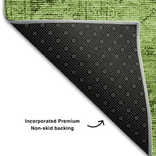 Piper Looms Mayfield Oriental AMF658 Aloe Machine Washable Area Rug Backing Image