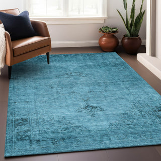 Piper Looms Mayfield Oriental AMF658 Blue Machine Washable Area Rug Lifestyle Image Feature