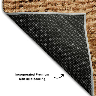 Piper Looms Mayfield Oriental AMF658 Copper Machine Washable Area Rug Backing Image