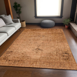Piper Looms Mayfield Oriental AMF658 Copper Machine Washable Area Rug Lifestyle Image Feature
