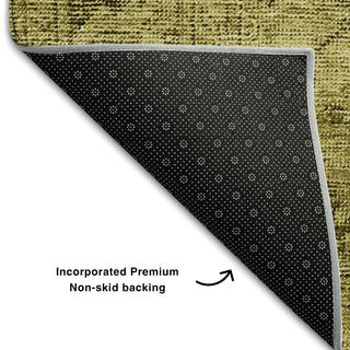 Piper Looms Mayfield Oriental AMF658 Gold Machine Washable Area Rug Backing Image