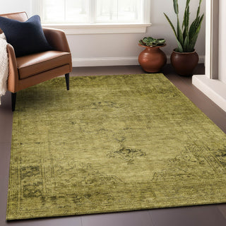 Piper Looms Mayfield Oriental AMF658 Gold Machine Washable Area Rug Lifestyle Image Feature
