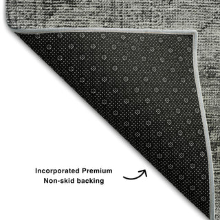 Piper Looms Mayfield Oriental AMF658 Gray Machine Washable Area Rug Backing Image