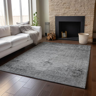 Piper Looms Mayfield Oriental AMF658 Gray Machine Washable Area Rug Lifestyle Image Feature